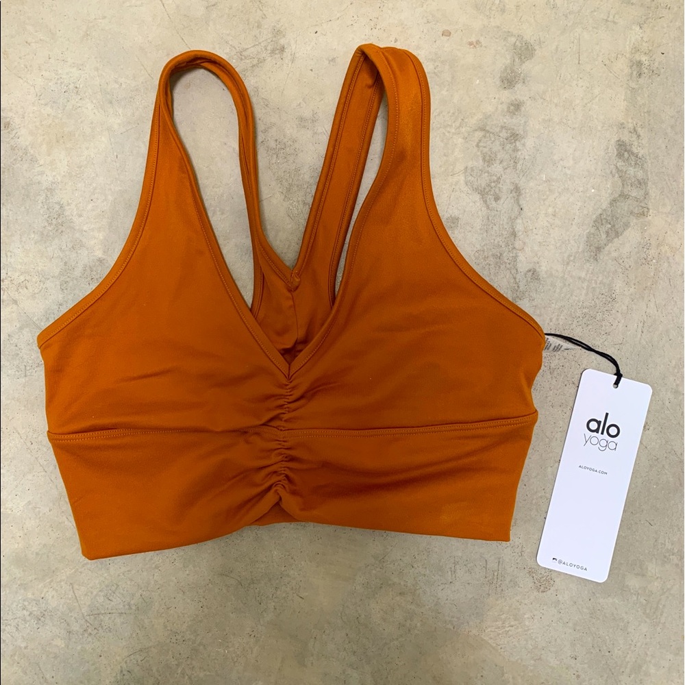 ALO Yoga Wild Thing Bra in Gold, size Small, Brand new with tag